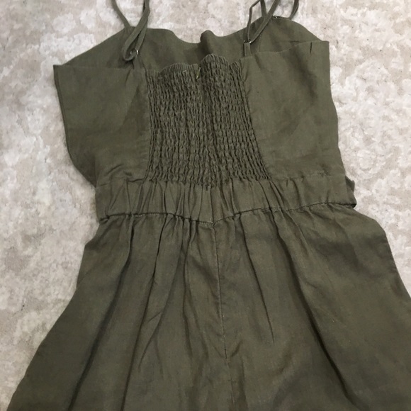 Olive Green Mini Romper - Picture 4 of 9